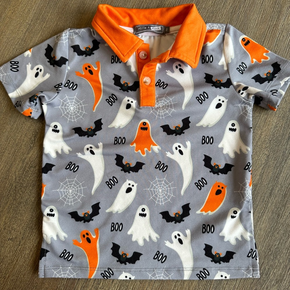 Halloween Polo- Millie and Maxx Toddler Boy- 2T